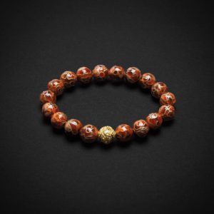 SUNRISE - 10mm -1 Sunrise Cloisonné bracelet – A warm-toned handcrafted enamel bracelet, capturing the radiance of dawn with traditional Chinese artistry.