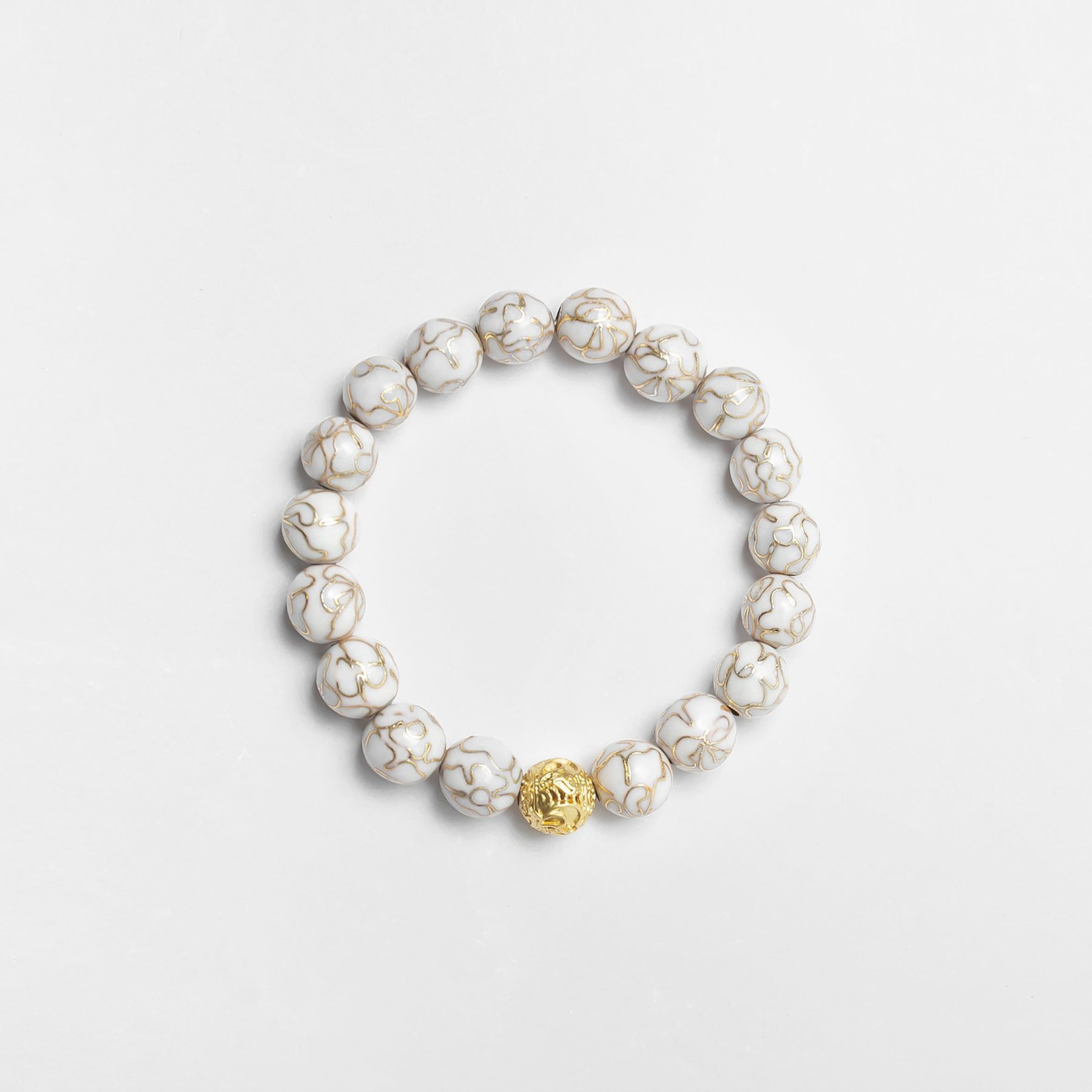 MOONLIGHT - 10mm - 2 Elegant white enamel bracelet – A luxury Cloisonné bangle, blending traditional Chinese craftsmanship with a soft, lunar-inspired design.