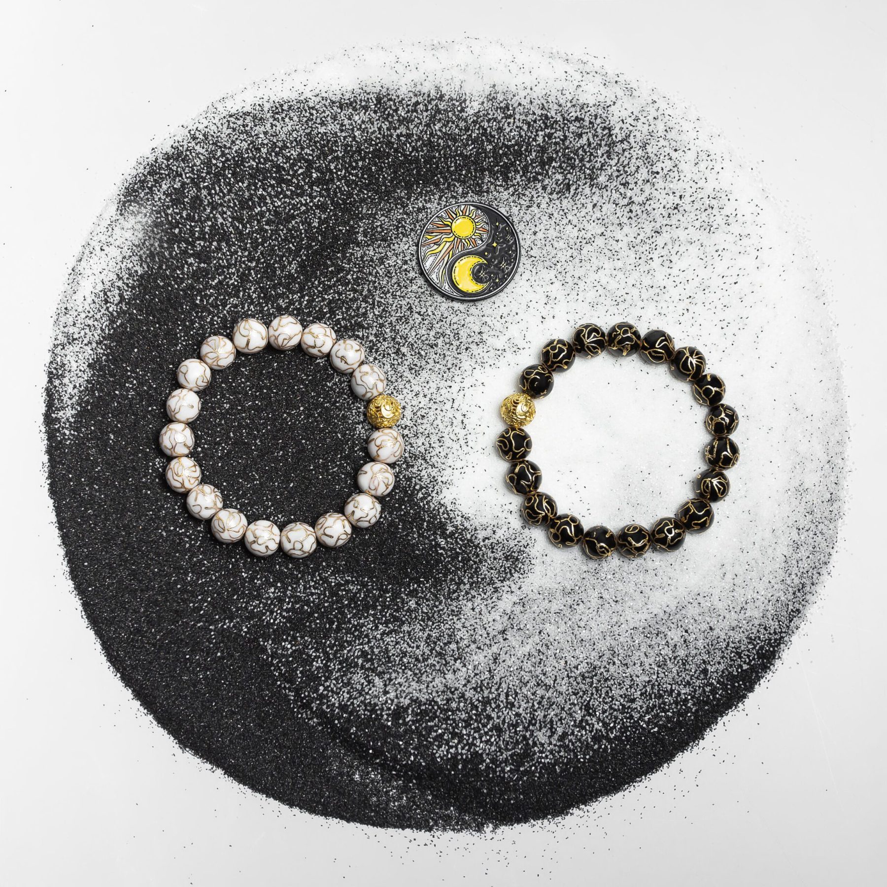 MIDNIGHT - 10mm - 5 Mystical Midnight bracelet – A handcrafted Cloisonné bangle, representing wisdom, protection, and the beauty of a starlit night.