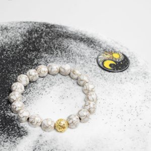 MOONLIGHT - 10mm - 5 Artisan white Cloisonné jewelry – This heritage enamel bracelet features a delicate silver finish, embodying the mystery of moonlit nights.