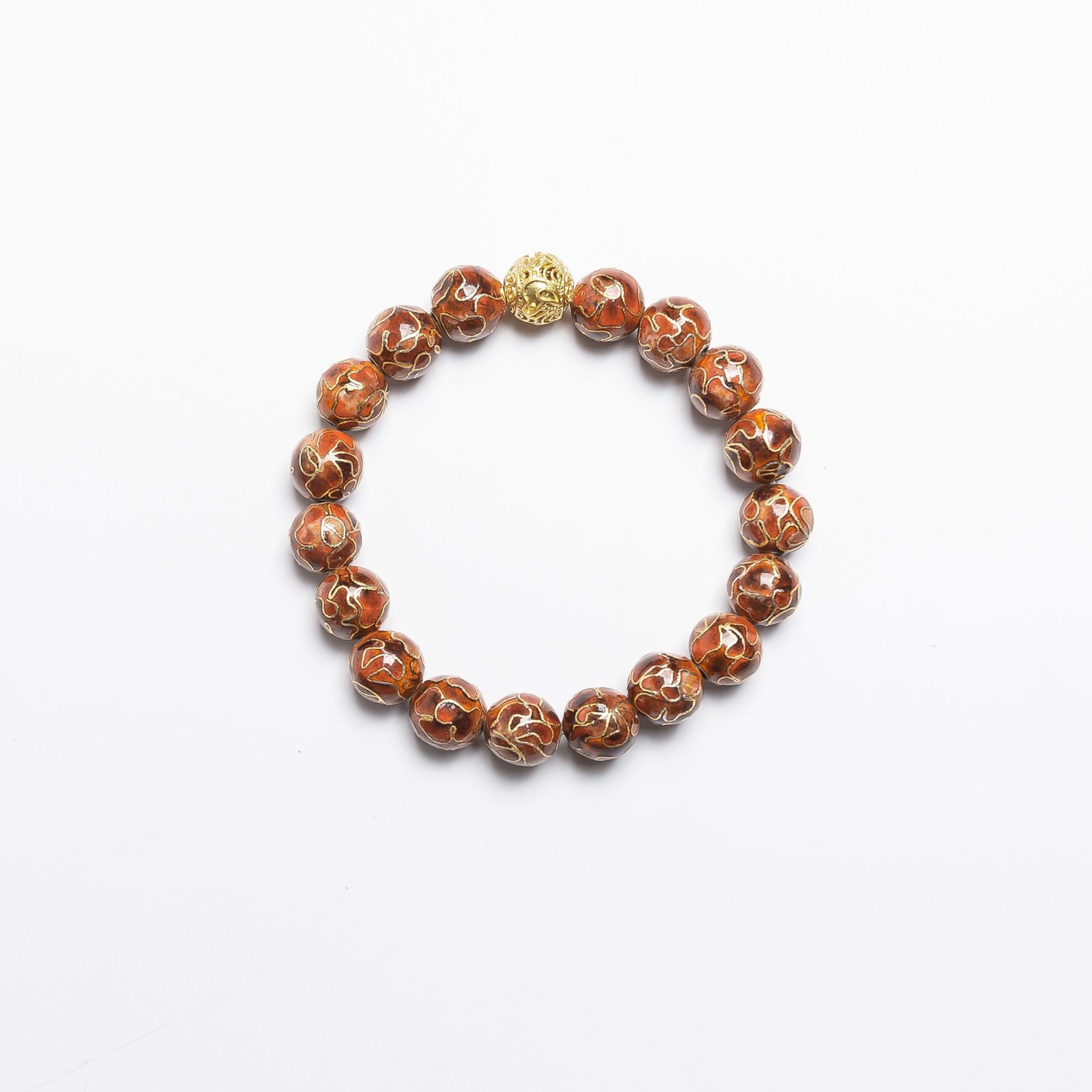 SUNRISE - 10mm -2 Luxury sunrise enamel bracelet – A vibrant Cloisonné bangle, blending golden hues with rich enamel craftsmanship, inspired by morning light.