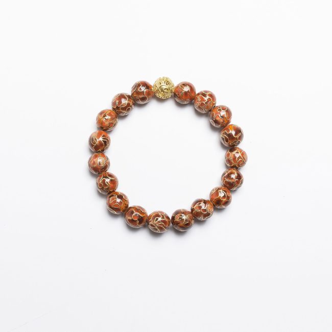 Luxury sunrise enamel bracelet – A vibrant Cloisonné bangle, blending golden hues with rich enamel craftsmanship, inspired by morning light.