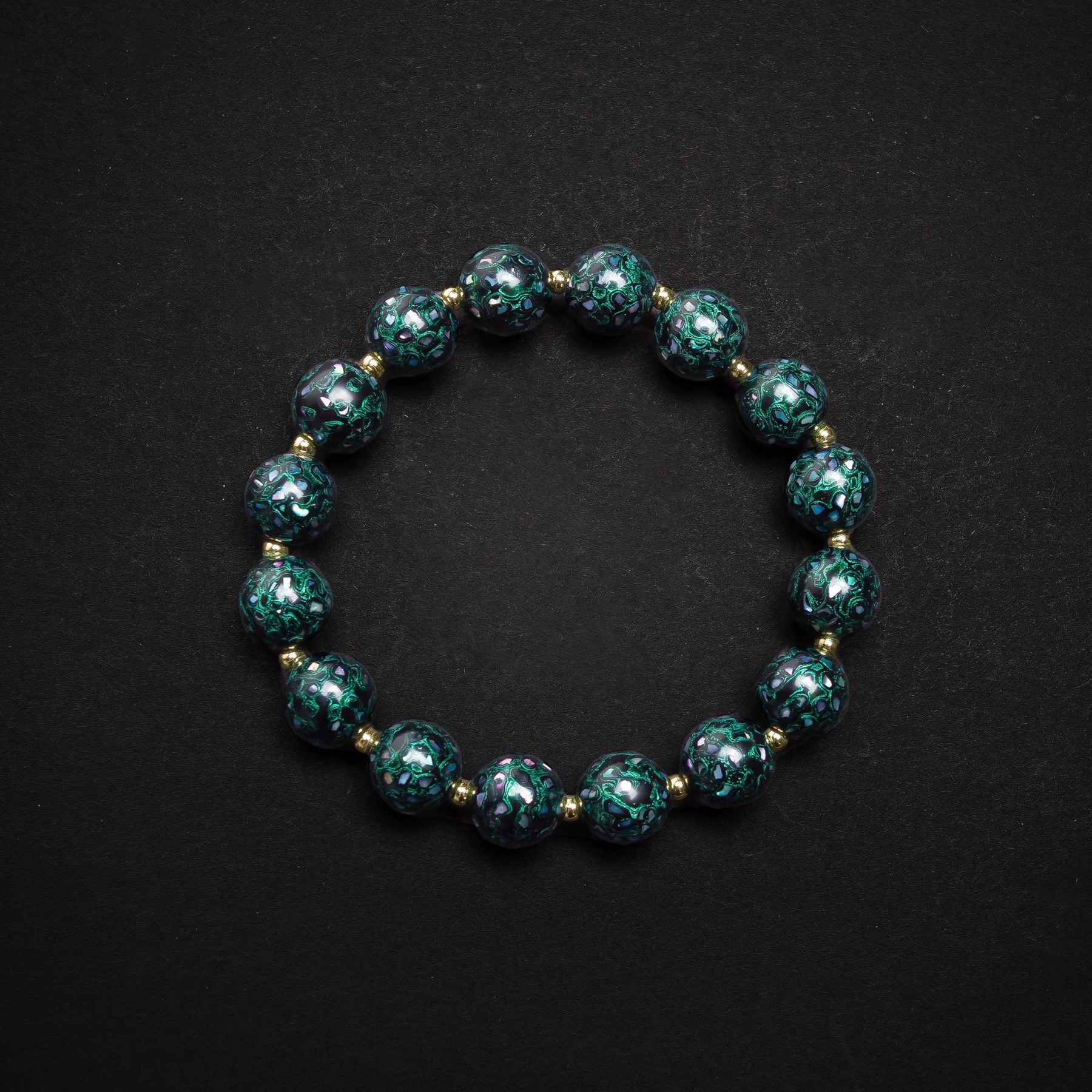 Universe - 10mm -2 Universe lacquer bracelet – A dark blue handcrafted lacquer bangle, inspired by the vast cosmos, merging heritage jewelry craftsmanship with celestial elegance.