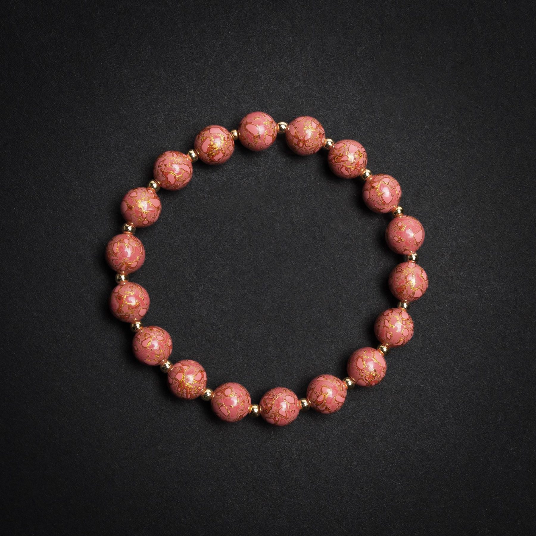 Rosé - 8mm - 2 Luxury pink lacquer bracelet – This artisan-crafted lacquer bangle features a sophisticated Qi pattern, symbolizing elegance, history, and cultural fusion.