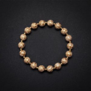 Saturn - 8mm -2 Luxury beige lacquer bracelet – A handmade lacquer bangle, featuring a high-gloss smooth finish, inspired by ancient Asian lacquer artistry.