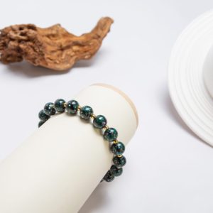 Universe - 8mm -3 Celestial-inspired lacquer bangle – A deep blue lacquer bracelet, crafted using traditional Chinese lacquerware techniques, perfect for lovers of elegant heritage jewelry.