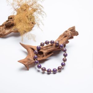 Start Dust - 8mm - 4 Handcrafted cosmic lacquer bracelet – This dark purple lacquer bangle reflects the wonder of the galaxies, blending Asian craftsmanship with modern celestial beauty.