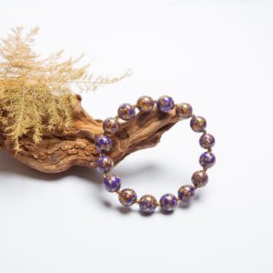 Start Dust - 10mm - 5 Ethereal night sky lacquer bracelet – A luxury deep purple lacquer bangle, inspired by the brilliance of stardust and nebulae, a true fusion of art and tradition.