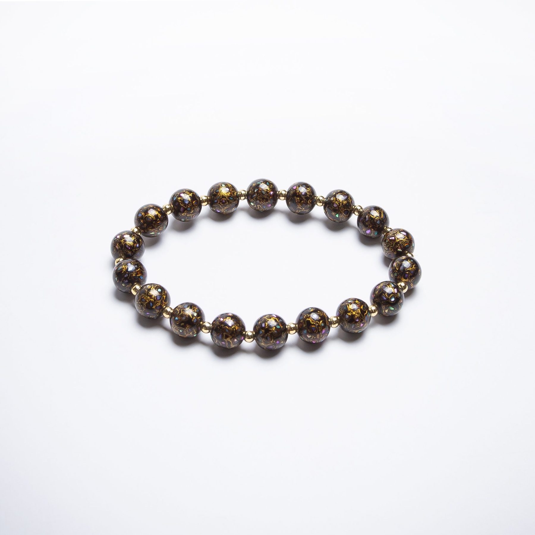 Obsidian - 8mm - 1 Obsidian lacquer bracelet – A minimalist black lacquer bangle, handcrafted using traditional Chinese lacquerware techniques, exuding sophistication and timeless elegance.