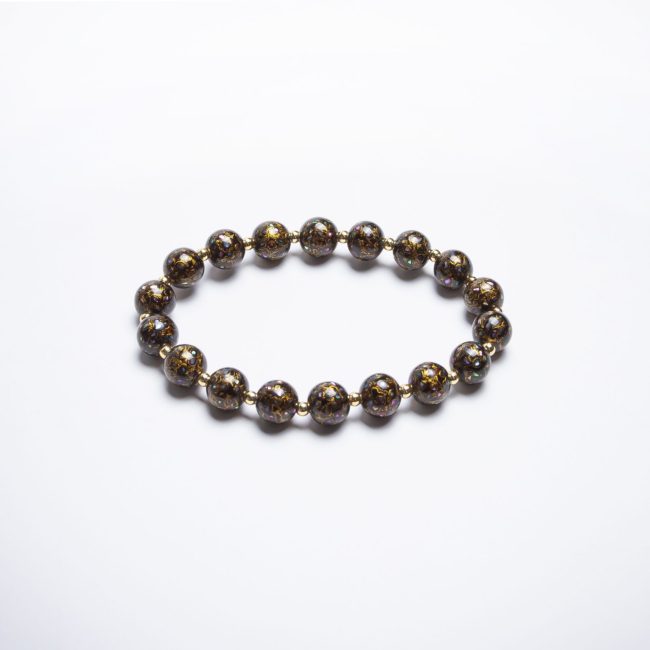 Obsidian - 8mm - 1 Obsidian lacquer bracelet – A minimalist black lacquer bangle, handcrafted using traditional Chinese lacquerware techniques, exuding sophistication and timeless elegance.