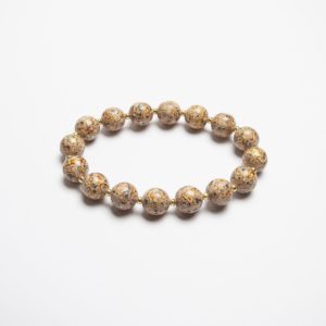 Saturn - 10mm -1 Saturn lacquer bracelet – A luxurious beige lacquer bangle, handcrafted using traditional Chinese lacquerware techniques, embodying sophistication and elegance.