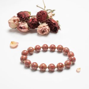 Rosé - 10mm - 5 Elegant artisan lacquer bracelet – A timeless handmade bangle, crafted with historical lacquer artistry, reflecting modern cultural aesthetics.