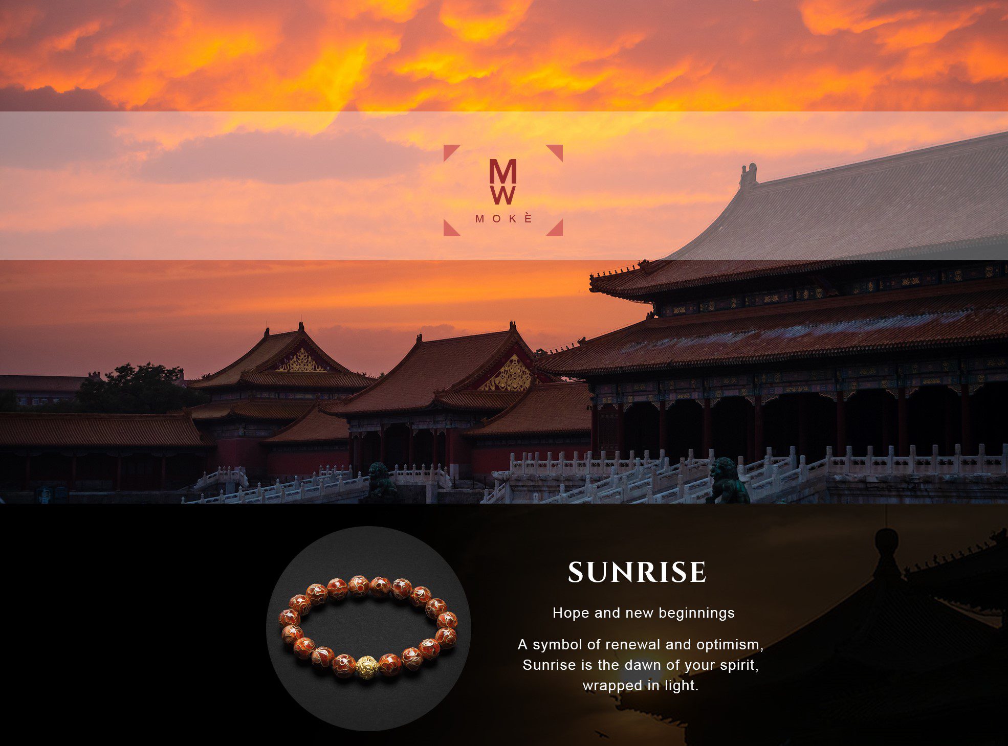 Hope and new beginnings. A symbol of renewal and optimism, Sunrise is the dawn of your spirit, wrapped in light.